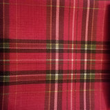 Linen Red Tartan Plaid Rectangle 60" x 84"