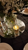 Votive Glass Candle Holder, Mercury Silver