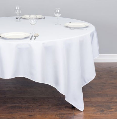 Linen White Square 85"